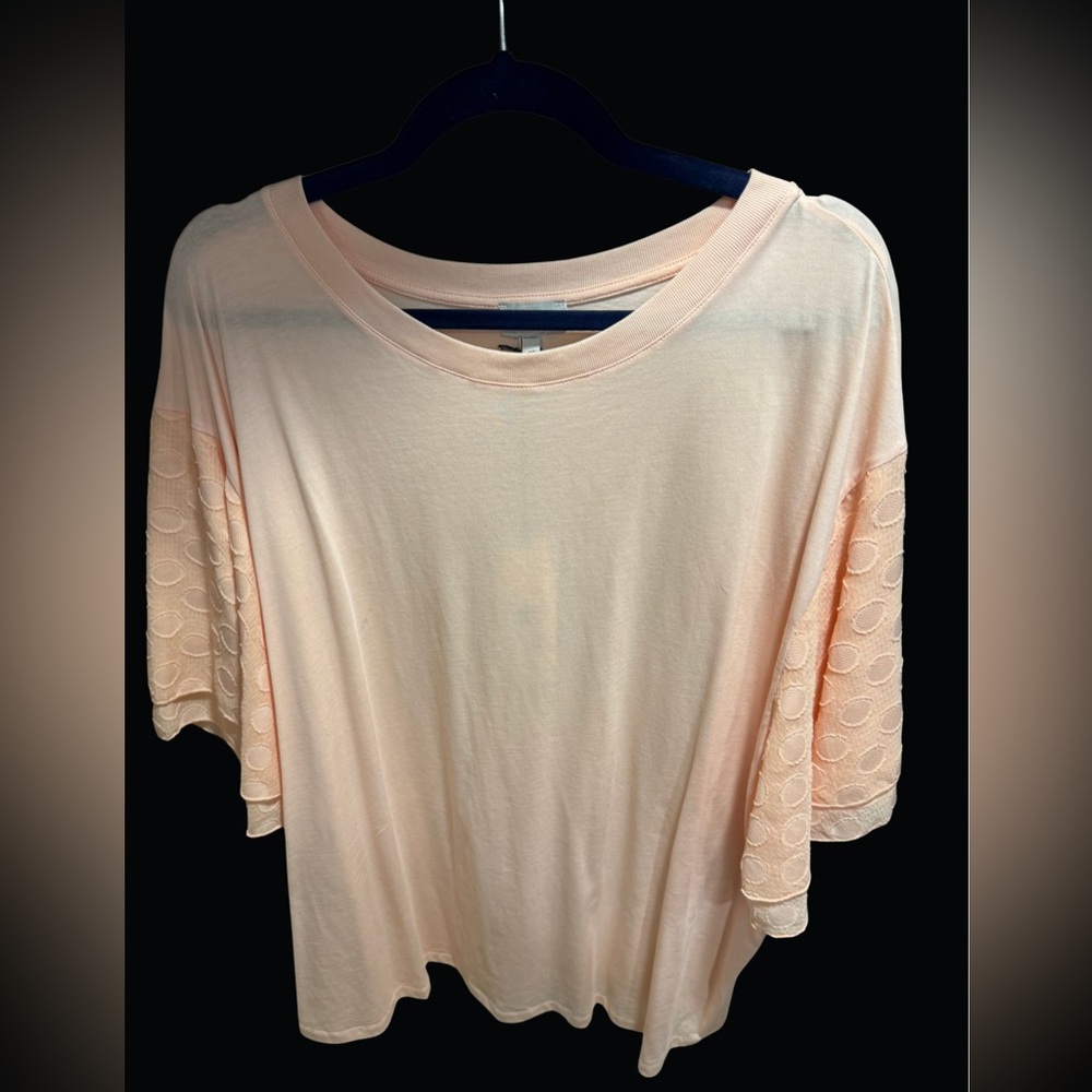 NWT River Island Size 22 Peach Women's Short Sleeve Top